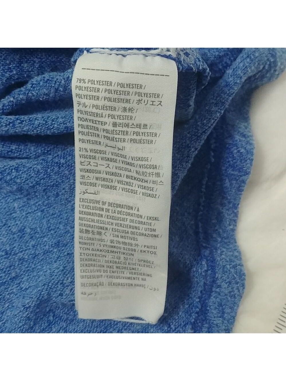 Abercrombie & Fitch M Blue Short Rolled Sleeve Low Back Top - Picture 8 of 9